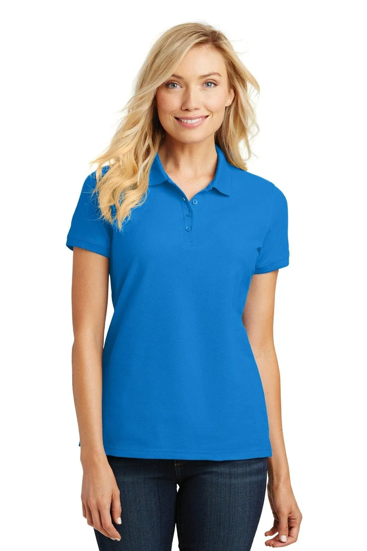 Port Authority L100 Ladies Core Classic Pique Polo 4XL Coastal Blue