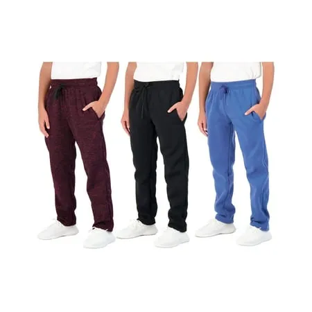 3 Pack: Boys Tech Fleece Open Bottom Sweatpants with Pockets