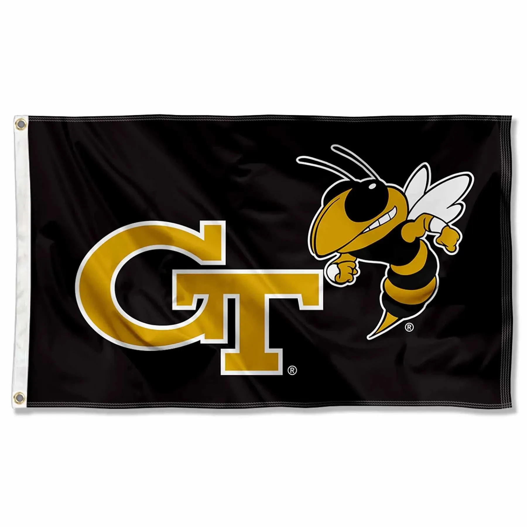 Georgia Tech Yellow Jackets Black Flag Large 3x5