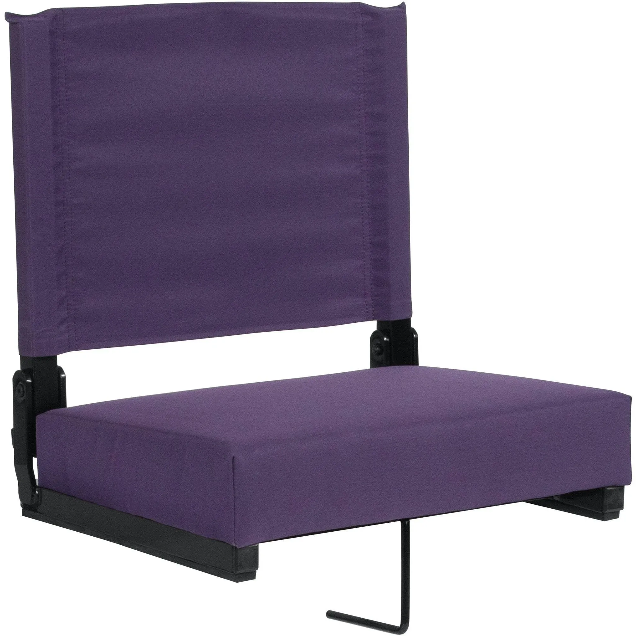 Flash Furniture Dark Purple Row Chair Folding Chair with Padded Seat (Outdoor)