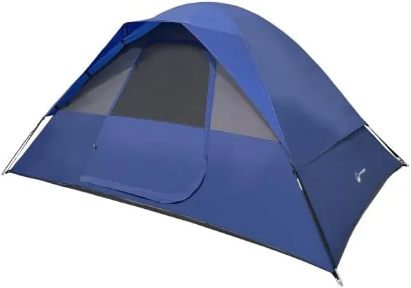 Wakeman Outdoors 5 Person Camping Tent with Rain Fly and Carrying Bag