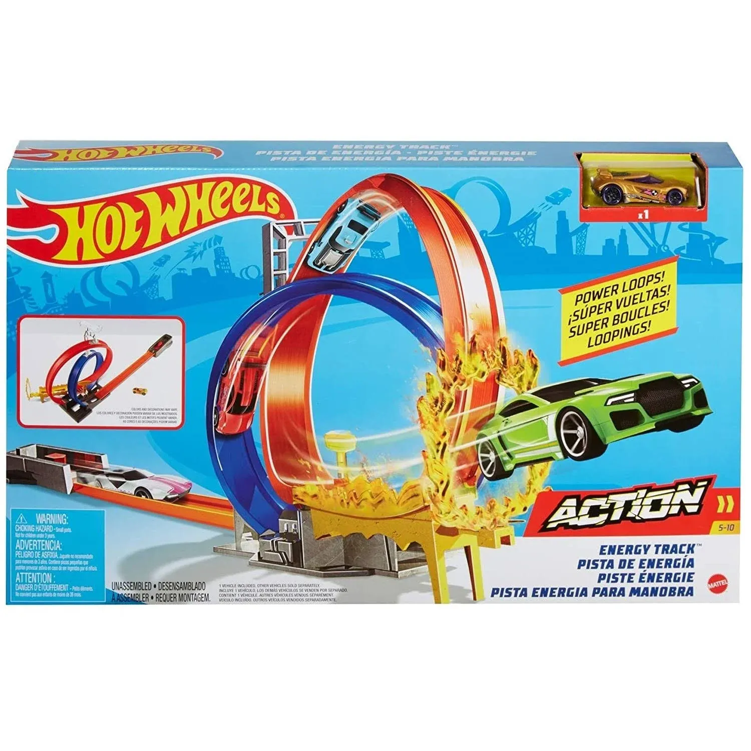 Mattel - Hot Wheels Energy Track + 1 Dcc