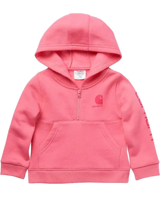 Carhartt Girls' Long-Sleeve Half-Zip Hooded Sweatshirt