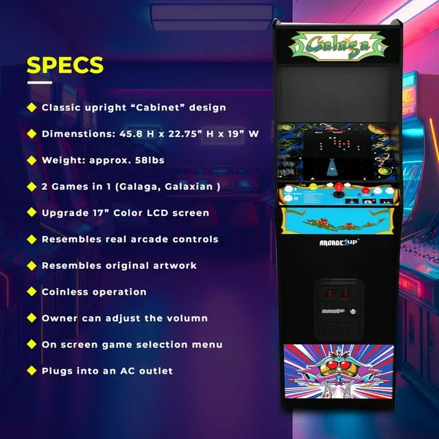 Arcade1Up Galaga Deluxe Arcade Machine