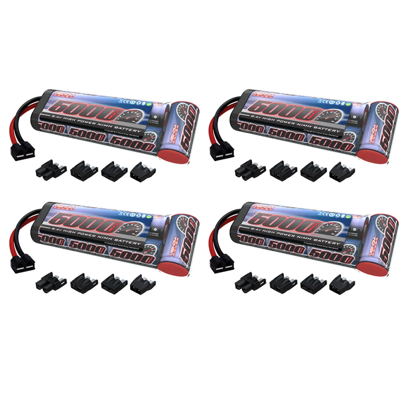 Venom 8.4V 5000mAh 7-Cell NiMH Battery Flat with Universal Plug (EC3/Deans ...