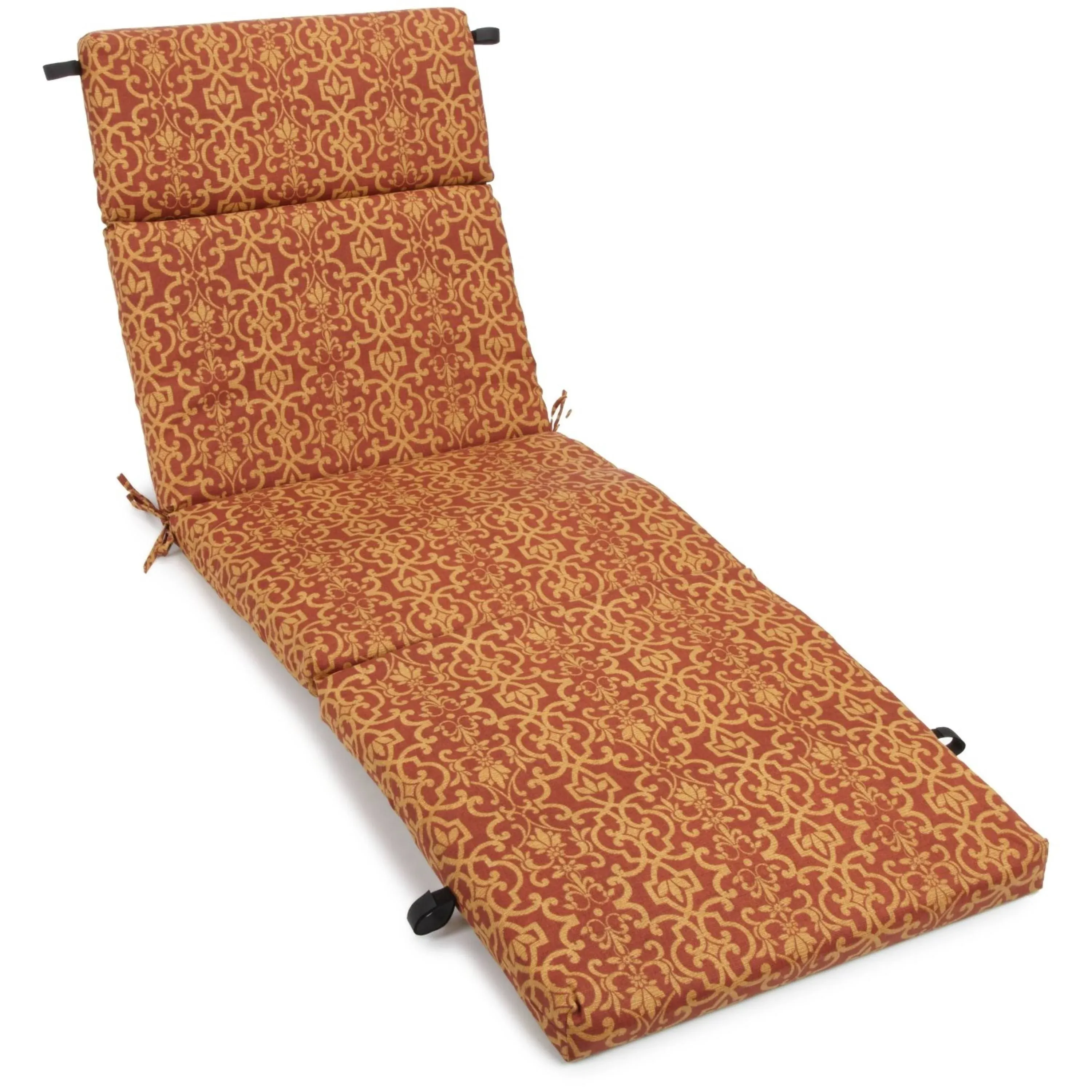 Blazing Needles 72 x 24 in. Patterned Polyester Outdoor Chaise Lounge Cushion