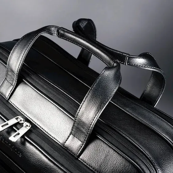 Samsonite Black Expandable Leather Business Case