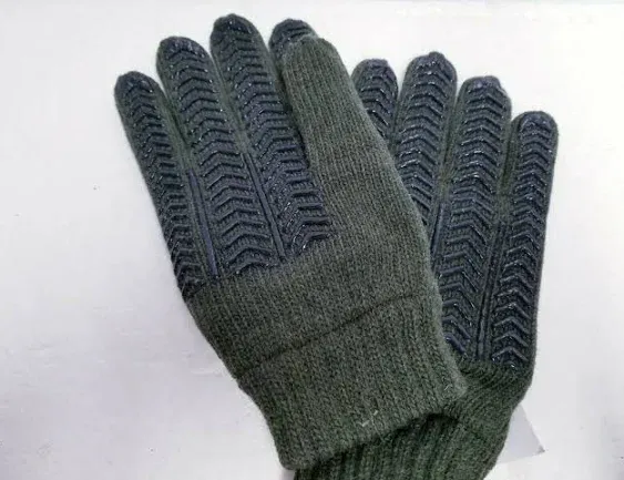 Refrigiwear Fleece Lined Thinsulate Insulated 100% Ragg Wool Grip Gloves (Green ...