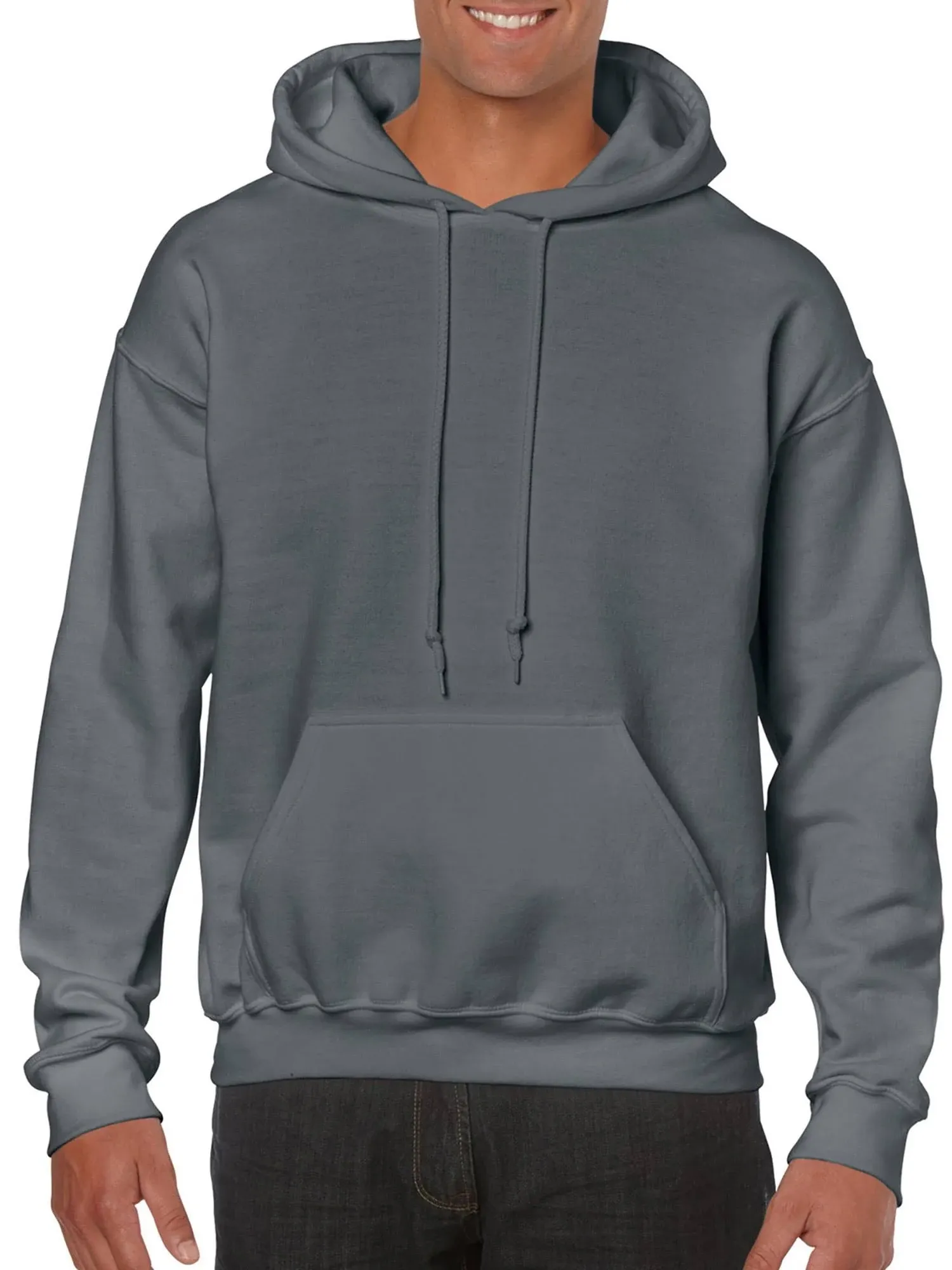 Gildan Men's Heavy Blend Fleece Hooded Sweatshirt G18500, Charcoal, Small