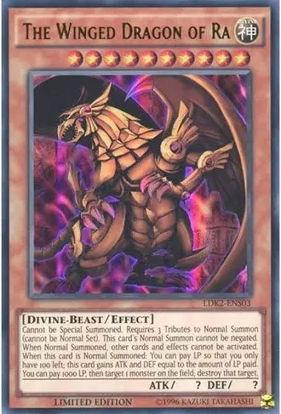 YuGiOh : LDK2-ENS03 Limited Ed The Winged Dragon of Ra Ultra Rare Card - ( Yu-Gi-Oh! Single Card ) by Deckboosters