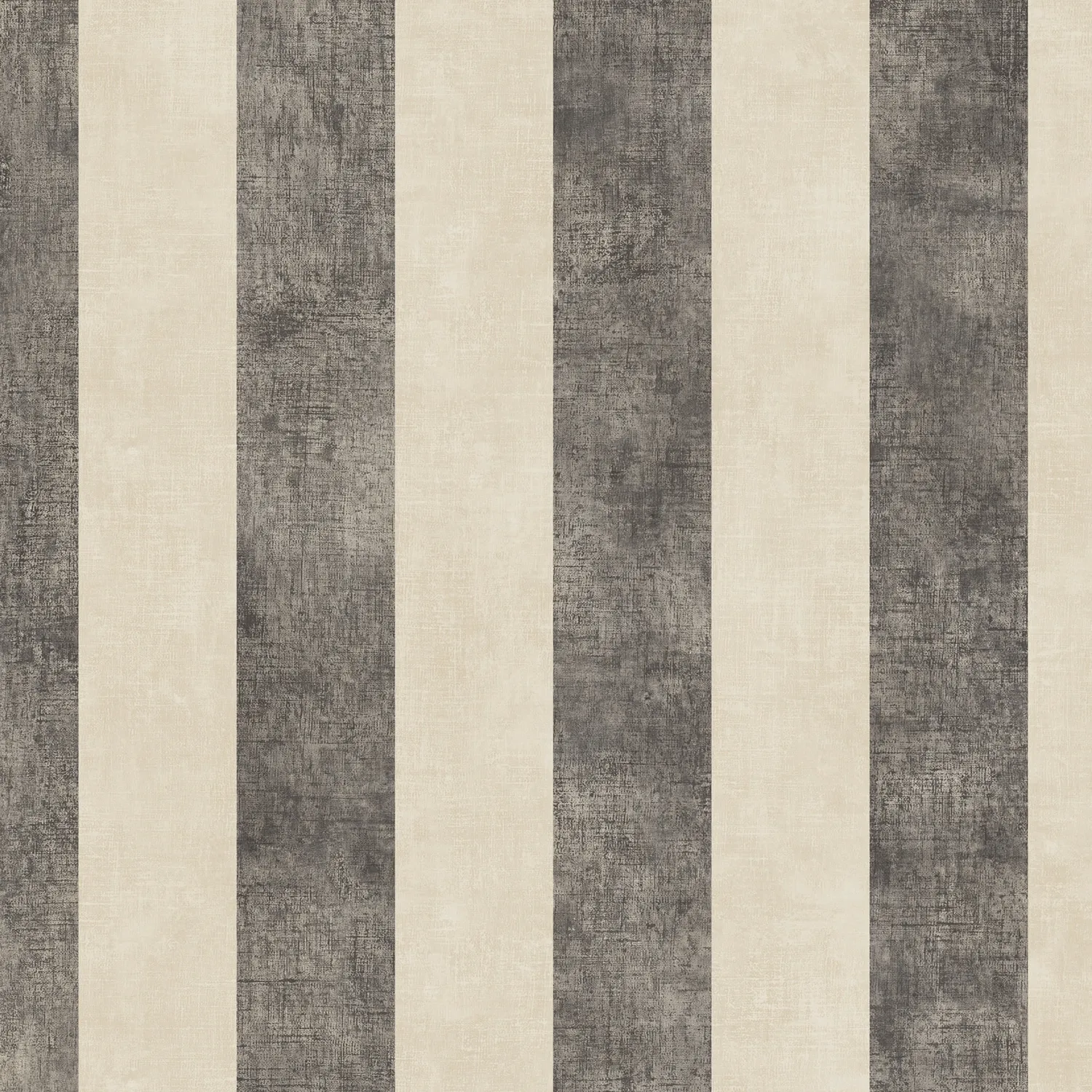 Stripe with Texture Wallpaper in Beige & Black