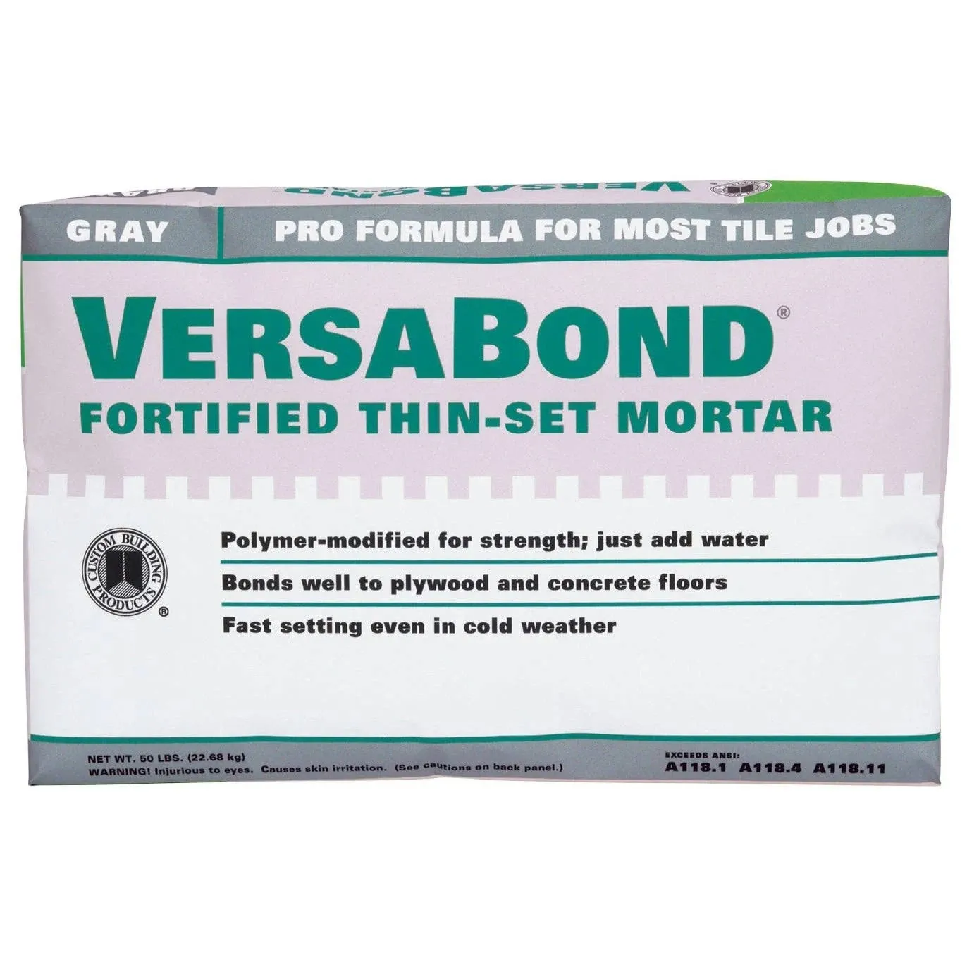 Custom Building Products VersaBond Gray Thin-Set Mortar