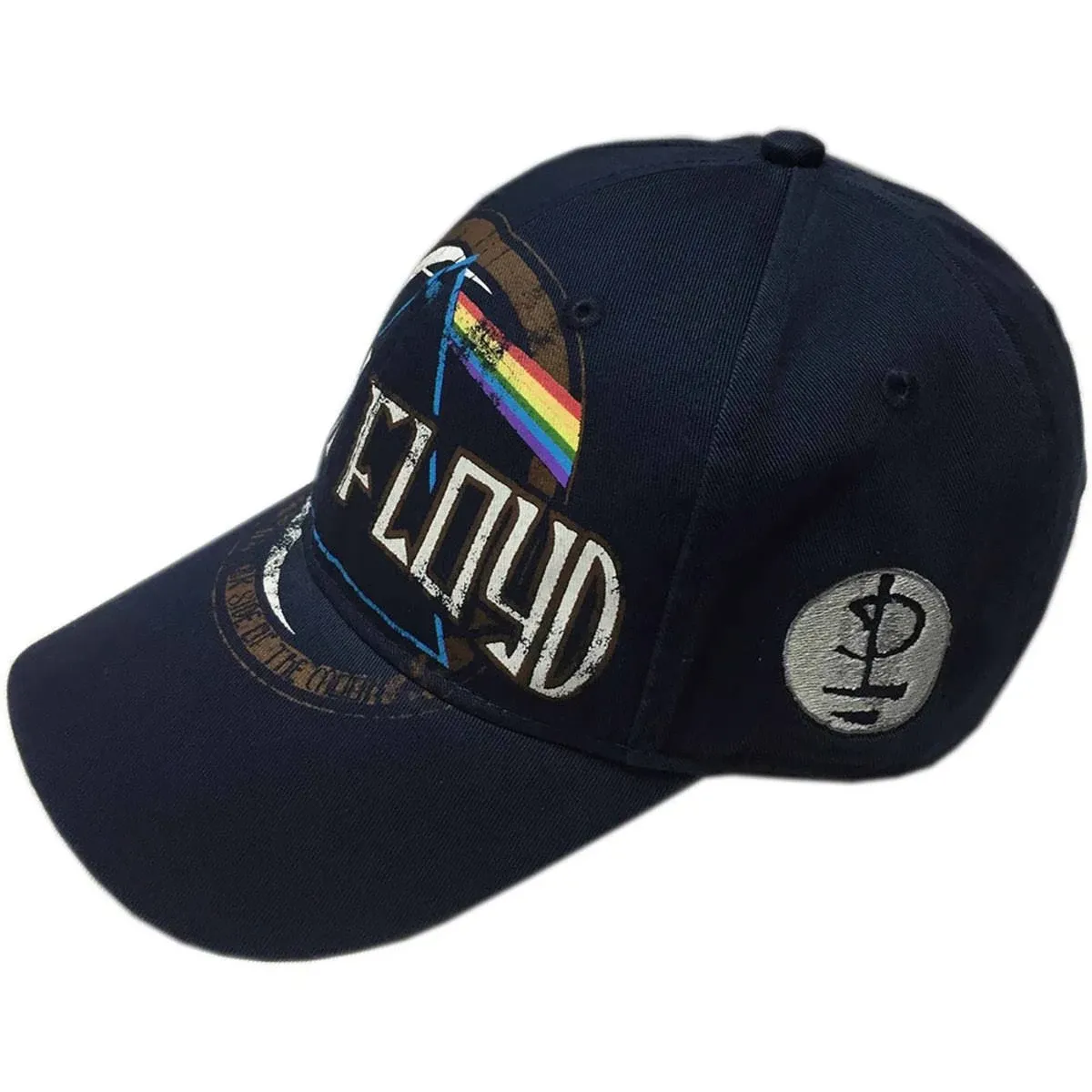 Pink Floyd Unisex Baseball Hat Cap Dark Side of the Moon Album Distressed (Sand)