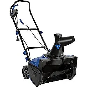 Snow Joe SJ625E Electric Walk-Behind Single Stage Snow Blower, 21-Inch Clearing Width, 15-Amp Motor, Directional Chute Control, LED Light, Blue