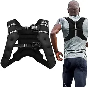 Aduro Sport Weighted Vest Workout Equipment, 4lbs/6lbs/12lbs/20lbs/25lbs Body Weight Vest for Men, Women, Kids (16 Pounds (7.26 KG))