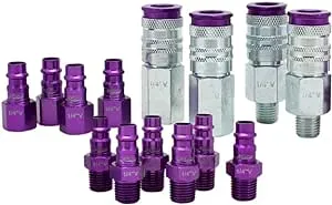 Milton S-314VKIT Kit, 14pc Hi-Flo V style 1/4", Purple