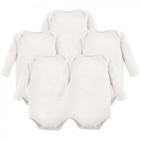 Hudson Baby Cotton Long-Sleeve Bodysuits (5-Pack)