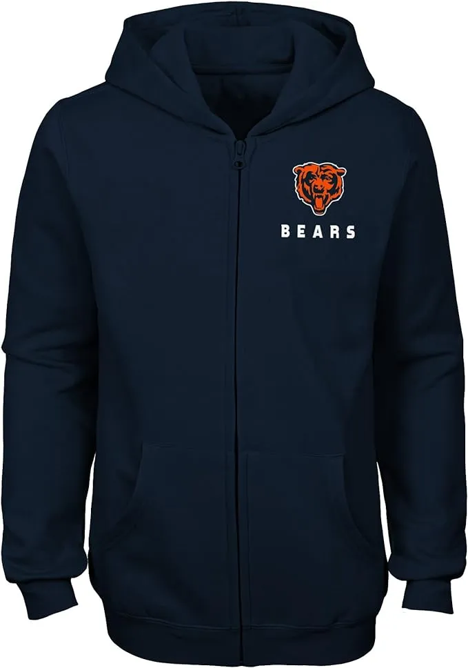 Outerstuff NFL Youth Girls Chicago Bears Full Zip Hoodie