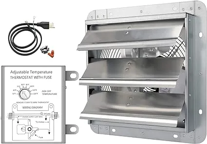 10 Inch Shutter Exhaust Fan with Thermostat