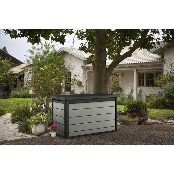 YITAHOME XXL 260 Gal Large Deck Box, Outdoor Resin Storage Box, Rattan Storage 