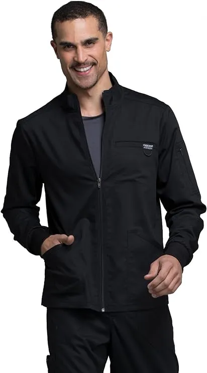 Cherokee Workwear WW320 Men's Zip Front Jacket - Black - 5XL