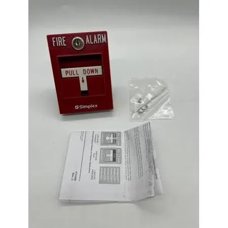 Simplex Fire Alarm Pull Down Pull Station P/N: 2099-9754 (No Key) FREE SHIPPING