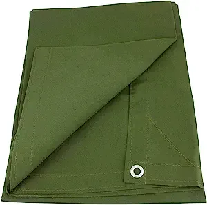 Mytee Products 12' x 24' Green Canvas Tarp 12oz Heavy Duty Water Resistant