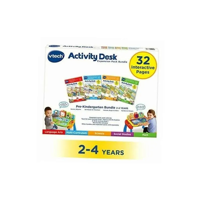 VTech Activity Desk 4-in-1 Pre-Kindergarten Expansion Pack Bundle for Age 2-4