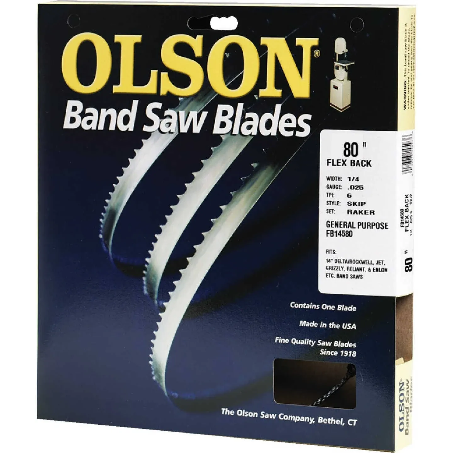 Olson Flex Back Band Saw Blade FB14580DB