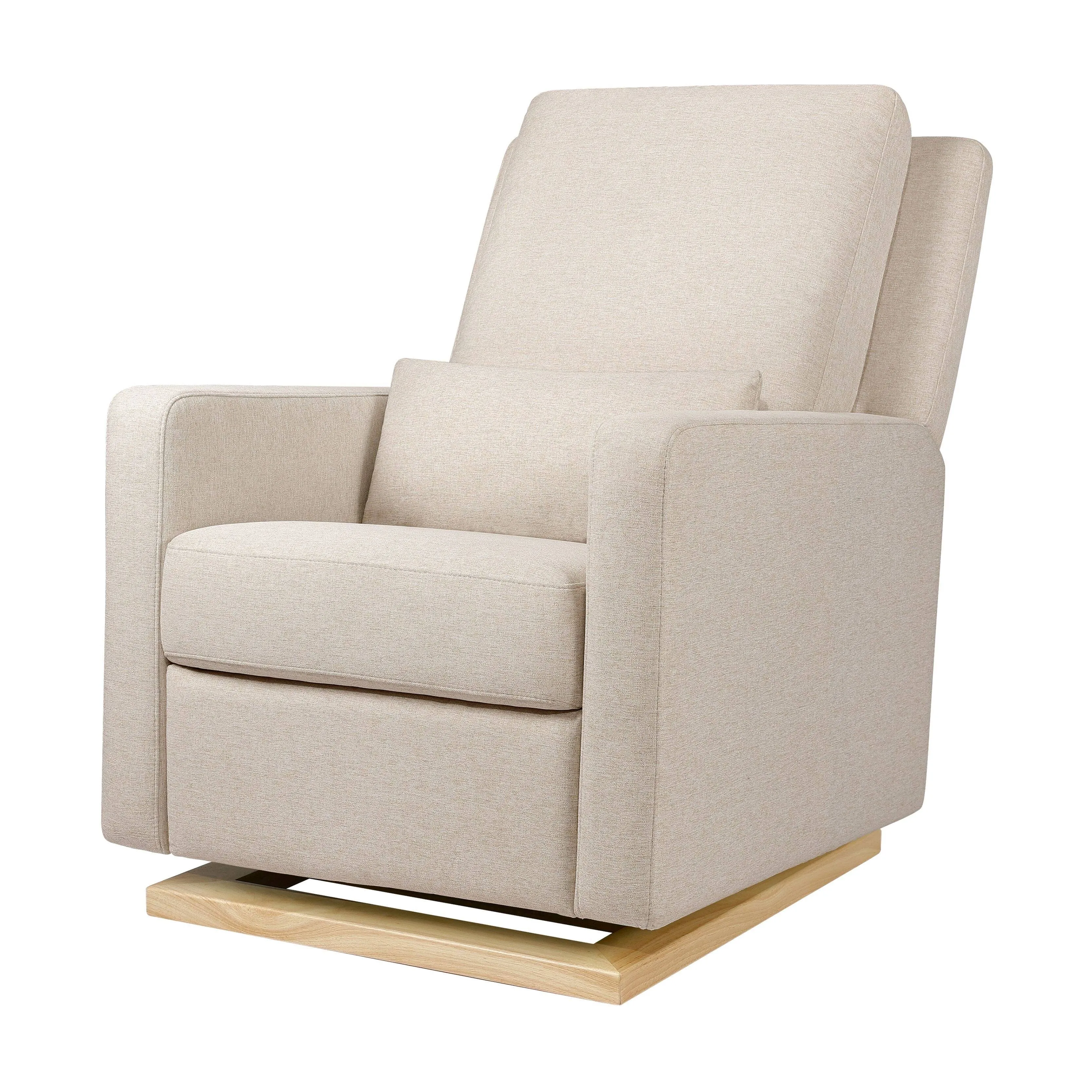 Babyletto Sigi Recliner and Glider - Performance Beach Eco-Weave/Light Wood Base