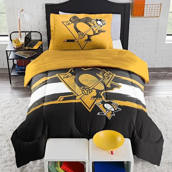 NHL Pittsburgh Penguins Officially Licenced Comforter & Sham set