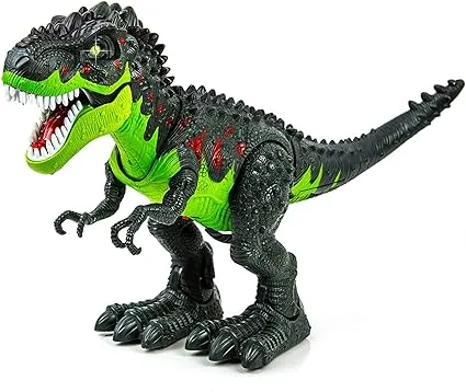 Toysery Tyrannosaurus T-Rex Walking Dinosaur Kids Toy. LED Lights and Realistic Sounds, for Kids 3-12 Years Old Boys and Girls (Colors May Vary)