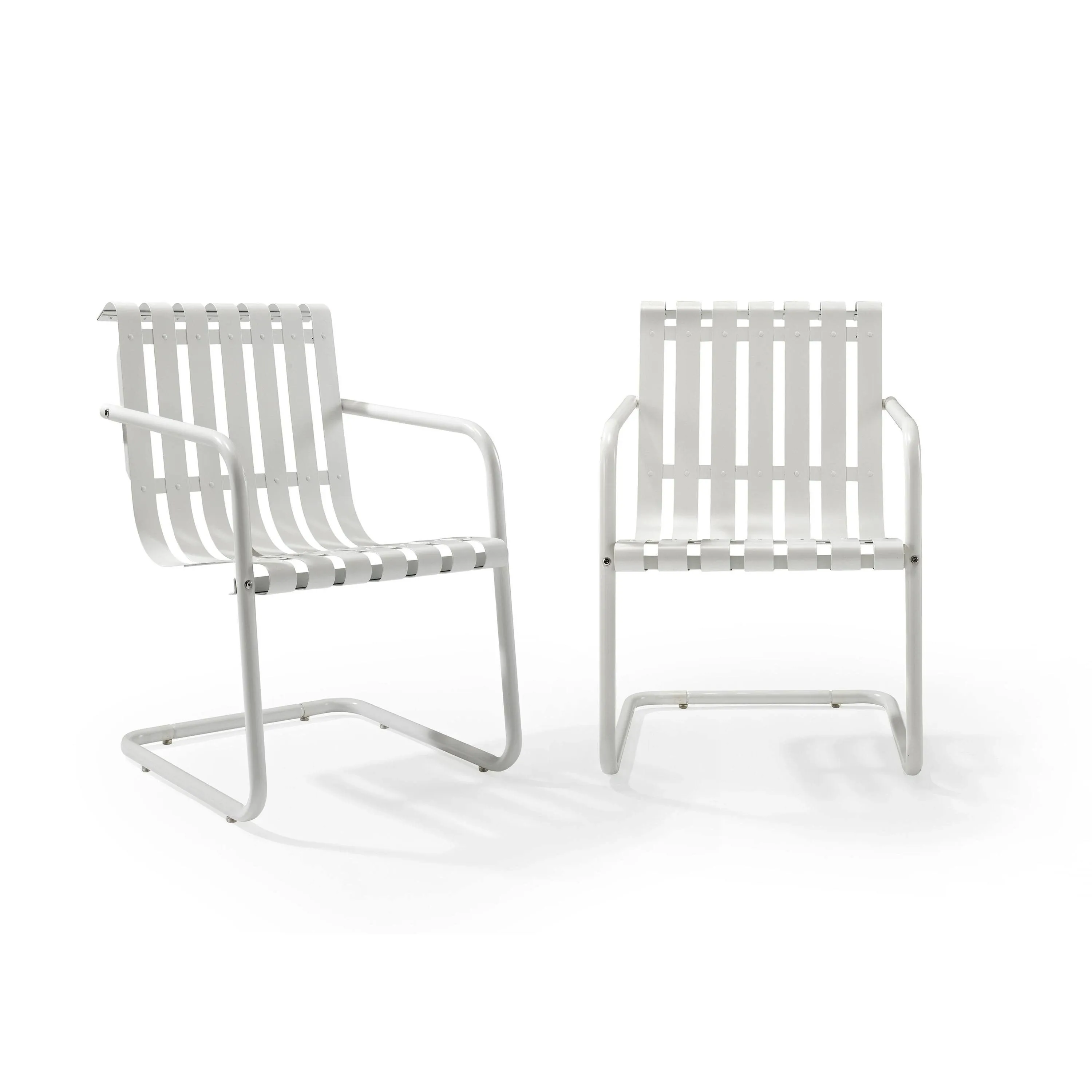 Gracie Stainless Steel Chair - White Set of 2