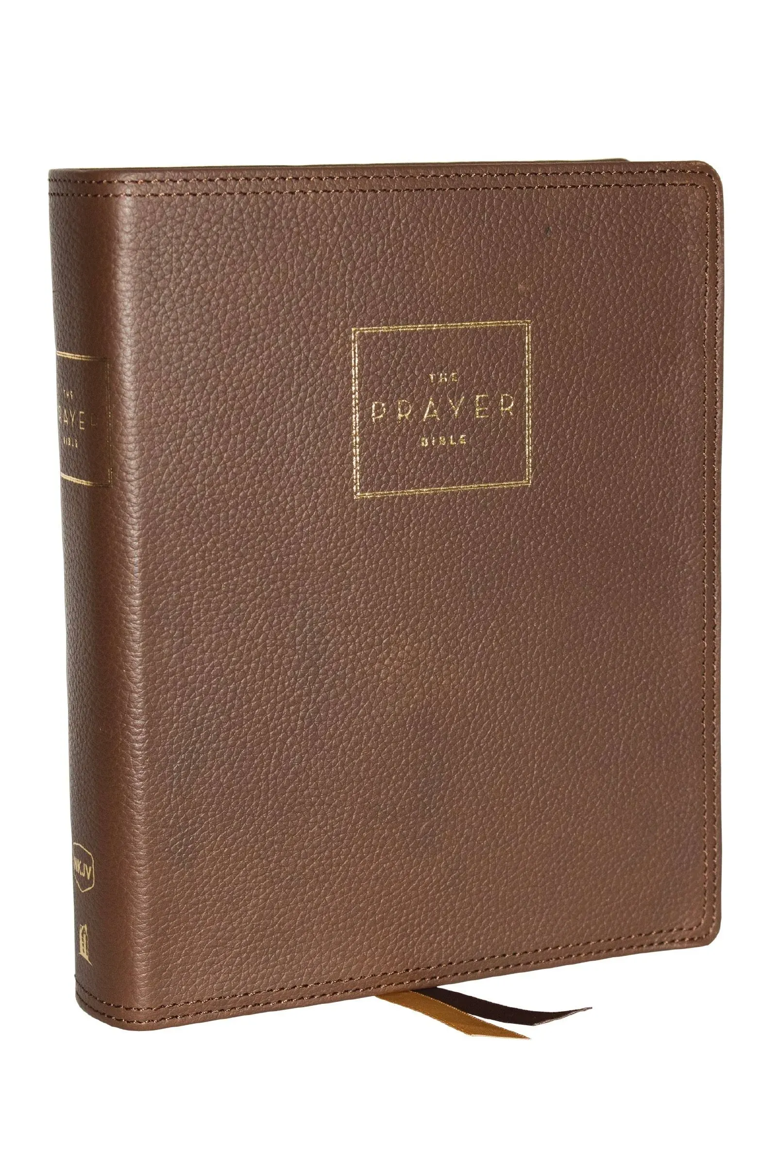 NKJV Prayer Bible, Comfort Print--soft leather-look, brown