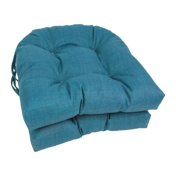 16-inch U-shaped Indoor/ Outdoor Chair Cushion (Set of 2) - 16" x 16" - Bed Bath & Beyond - 8856266