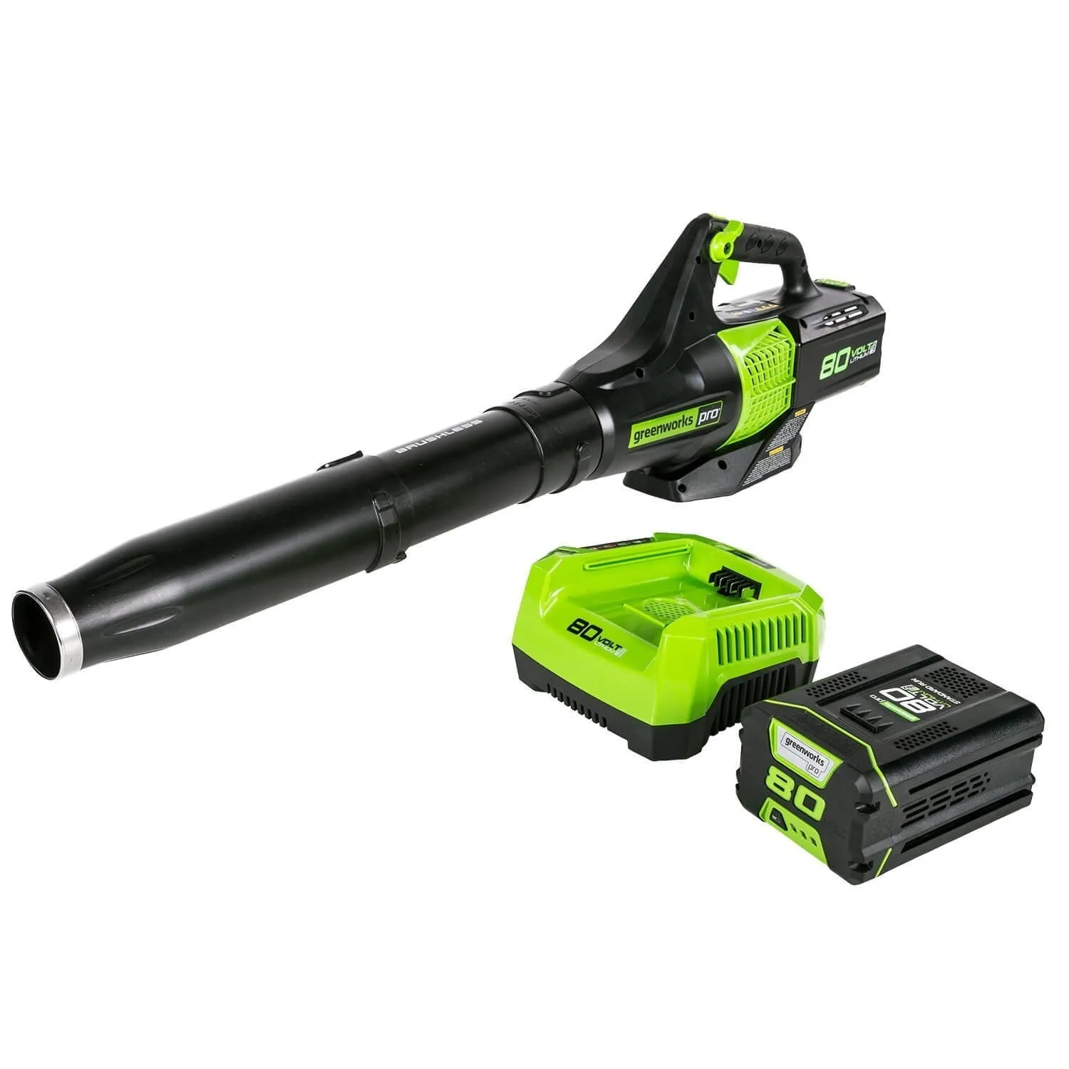 Greenworks 80V Brushless Leaf Blower 2.5 Ah Battery