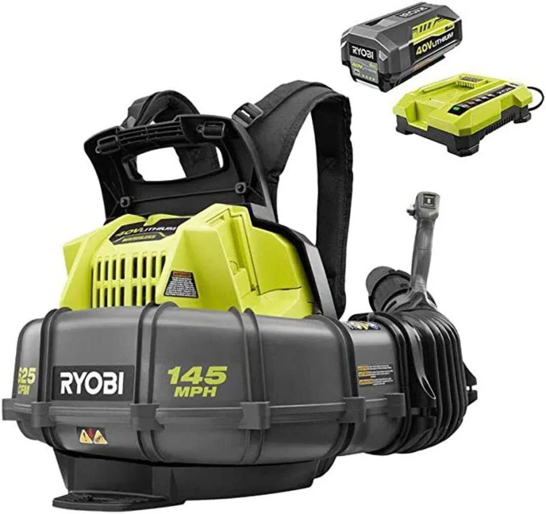 RYOBI 145 MPH 625CFM 40V Lithium-Ion Cordless Backpack Leaf Blower - Blower only