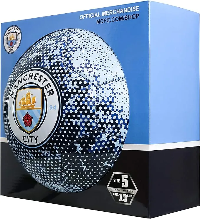 Icon Sports Manchester City FC Brush Team Soccer Ball, 5