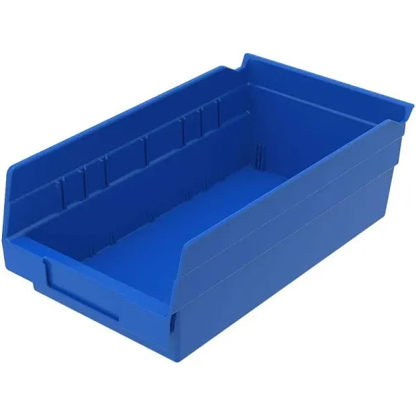 Akro-Mils 30130BLUE Blue Shelf Bin, 11-5/8"L x 6-5/8"W x 4"H