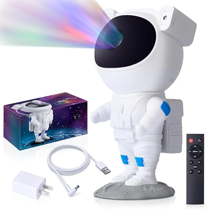 Mind-Glowing Astronaut Light Projector - Galaxy Lamp & Bonus White