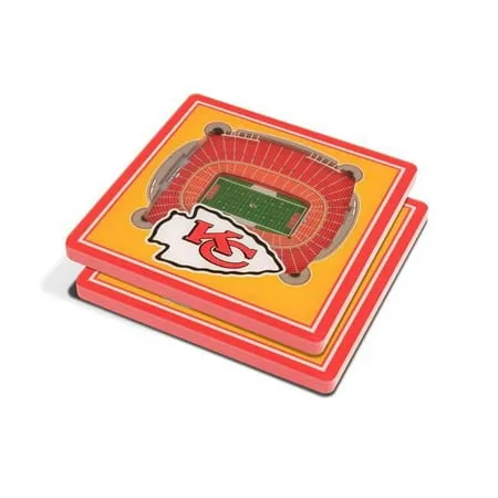 3D NFL Stadium Coaster Set - Kansas City Chiefs