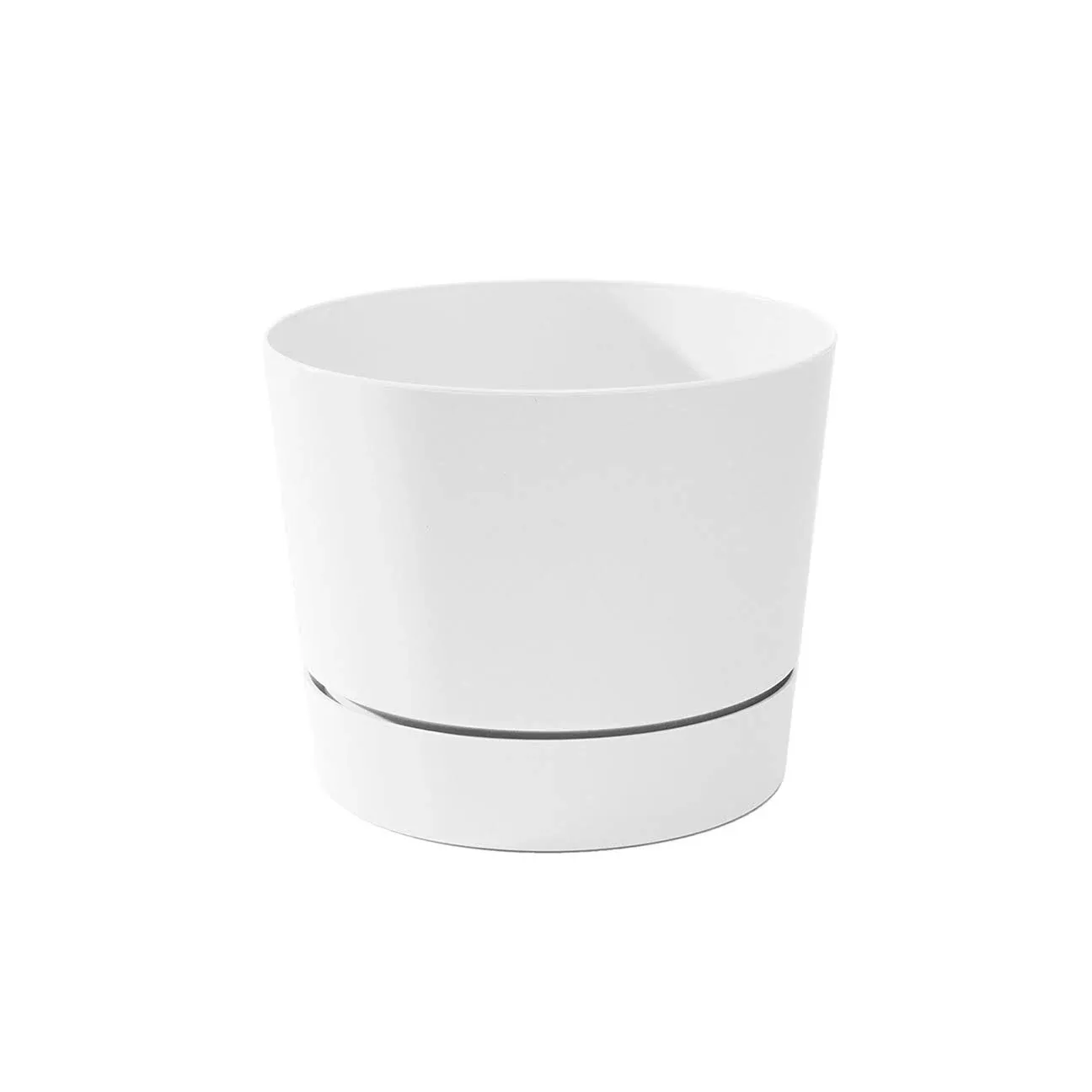 Majestic Low Profile Cylinder Pots, 10½-Inch, White