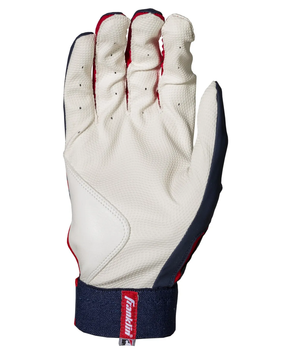 Franklin MLB Digitek Youth Batting Gloves White/Navy/Red Small