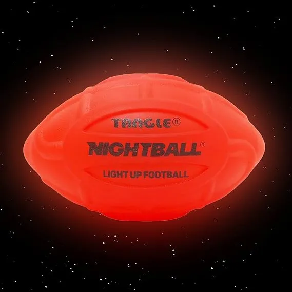 Nightball Tangle Glow in The Dark Inflatable LED Football - Light up Football with Bright LED Lights - Glow Football for Kids and Adults - Ideal Football Gifts for Teen Boys (Blue)