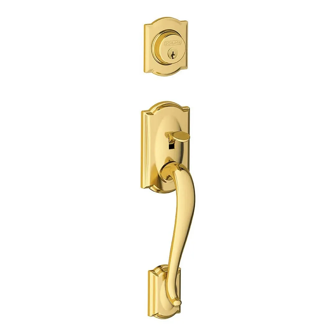 Schlage FE285 Cam ACC RH 716 Camelot Front Entry Handle with Accent Right-Handed Interior Flair, Aged Bronze