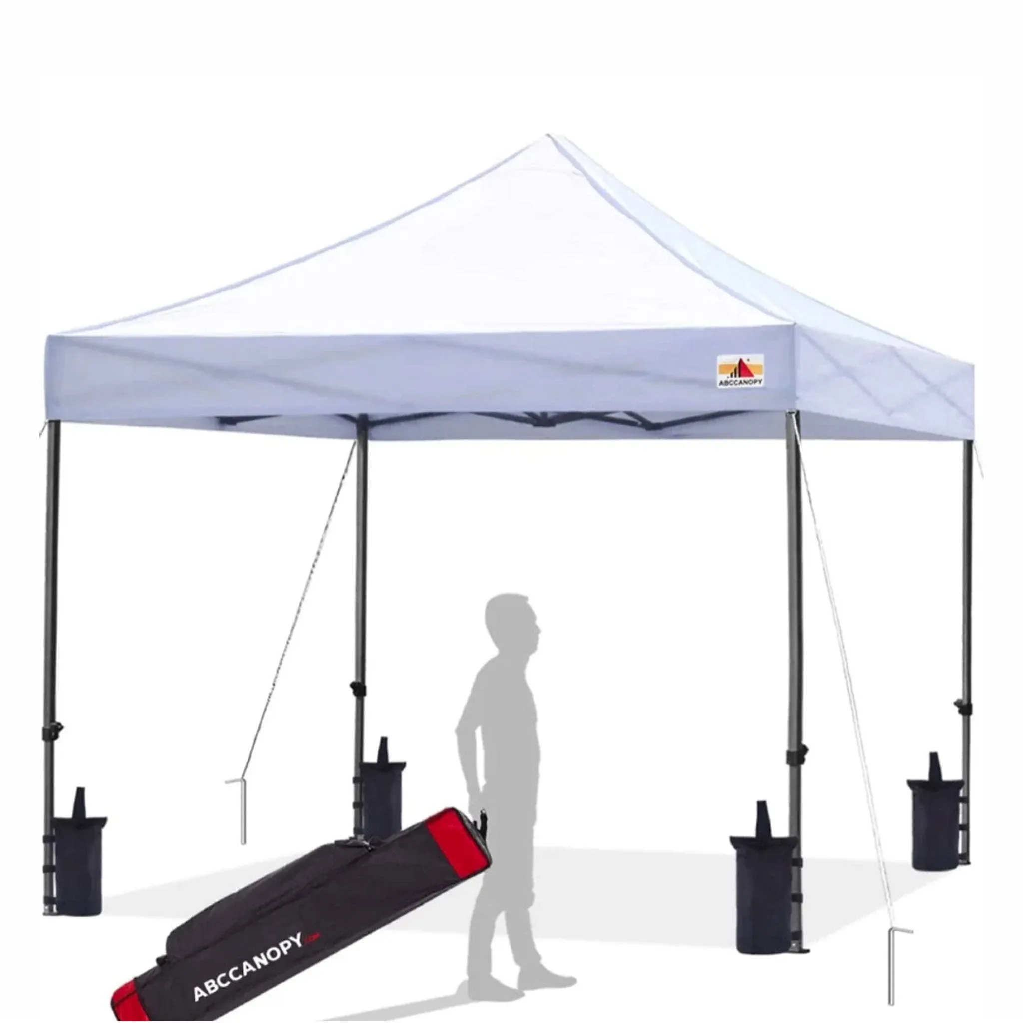 ABCCANOPY Pop Up Canopy Tent Commercial Instant Shelter with Wheeled White