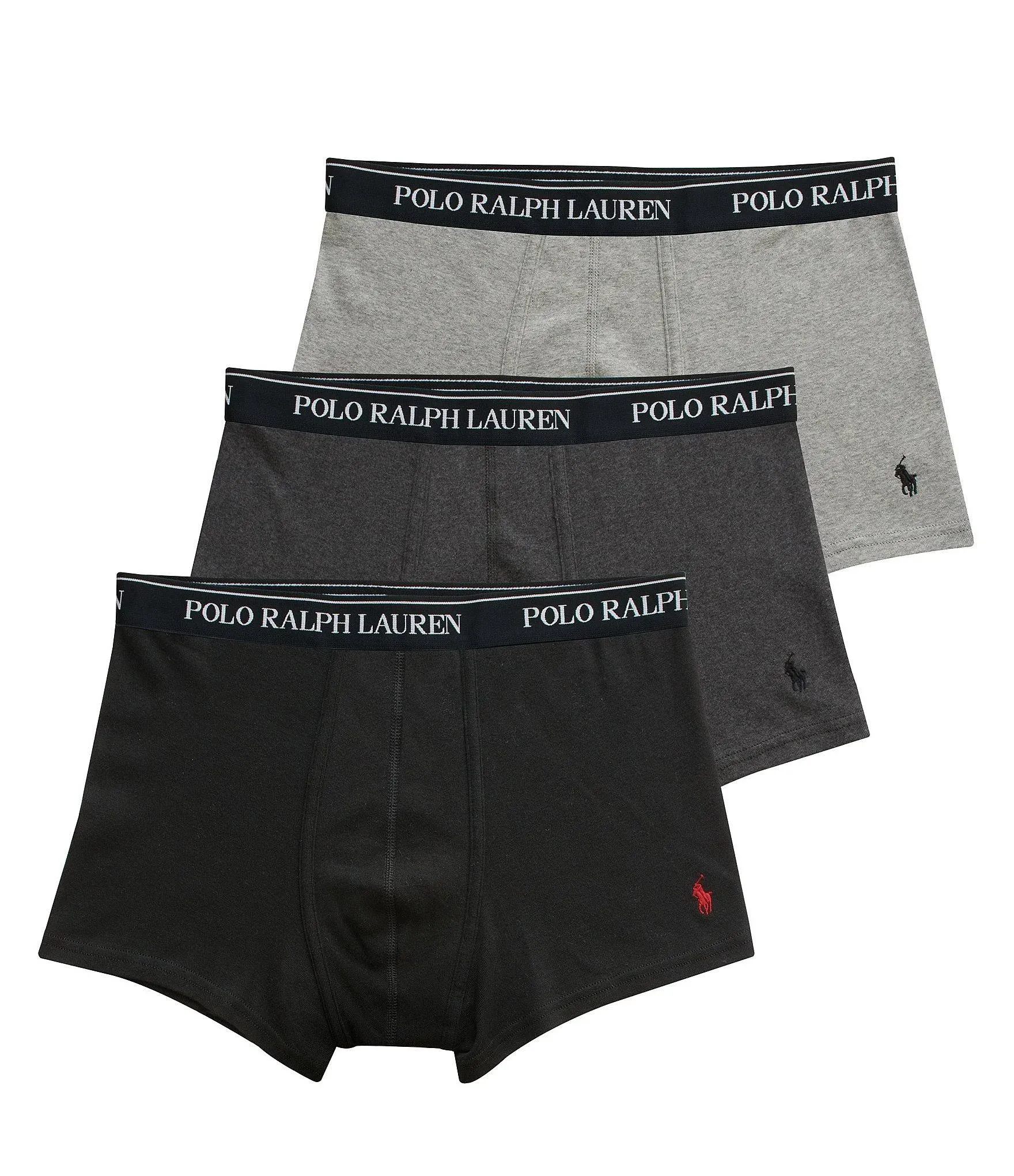 Polo Ralph Lauren Mens Classic Fit Cotton Trunks Boxer Brief 3-Pack