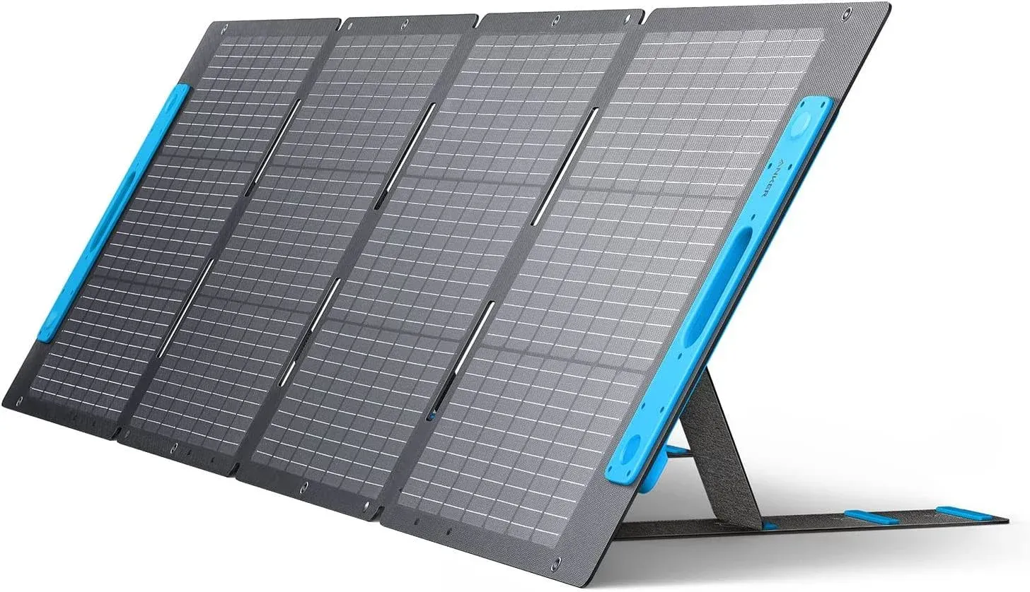 Anker 531 Solar Panel, 200W Foldable Portable Solar Charger, IP67 Waterproof, 23% Higher Energy Conversion Efficiency, Smart Sunlight Alignment, for Camping, RV (Only for 767 Powerhouse) (Renewed)