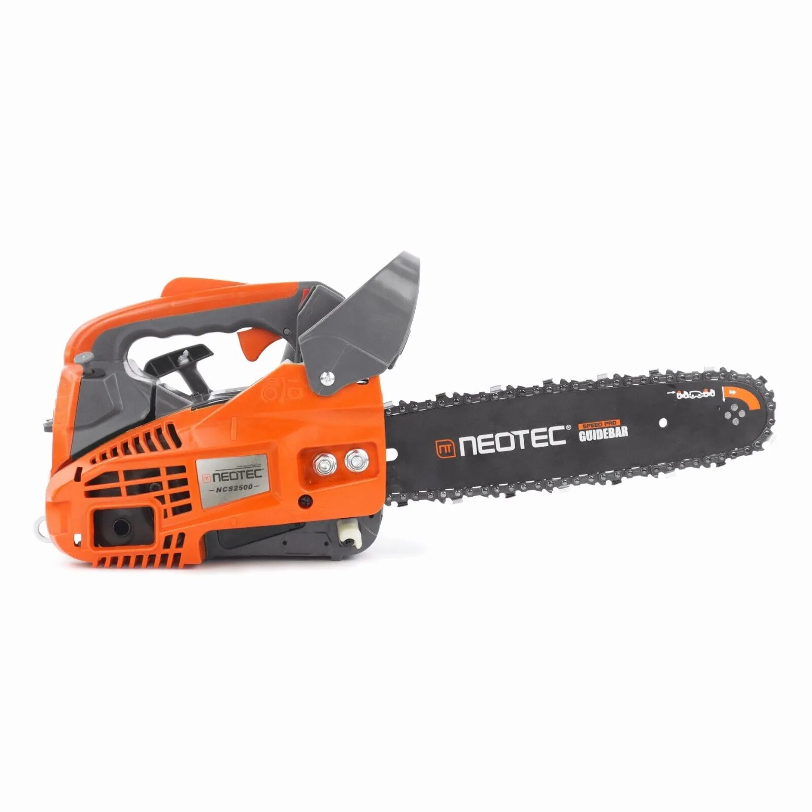 Neotec 25.4cc Gas Top Handle Chainsaw with 12'' Guide Bar and Chain 2-Stroke Engine Cut Tree Wood