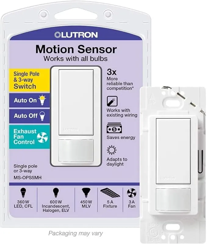 Lutron MS-OPS5M-LA 5A Maestro Occupancy Sensor Switch Light Almond